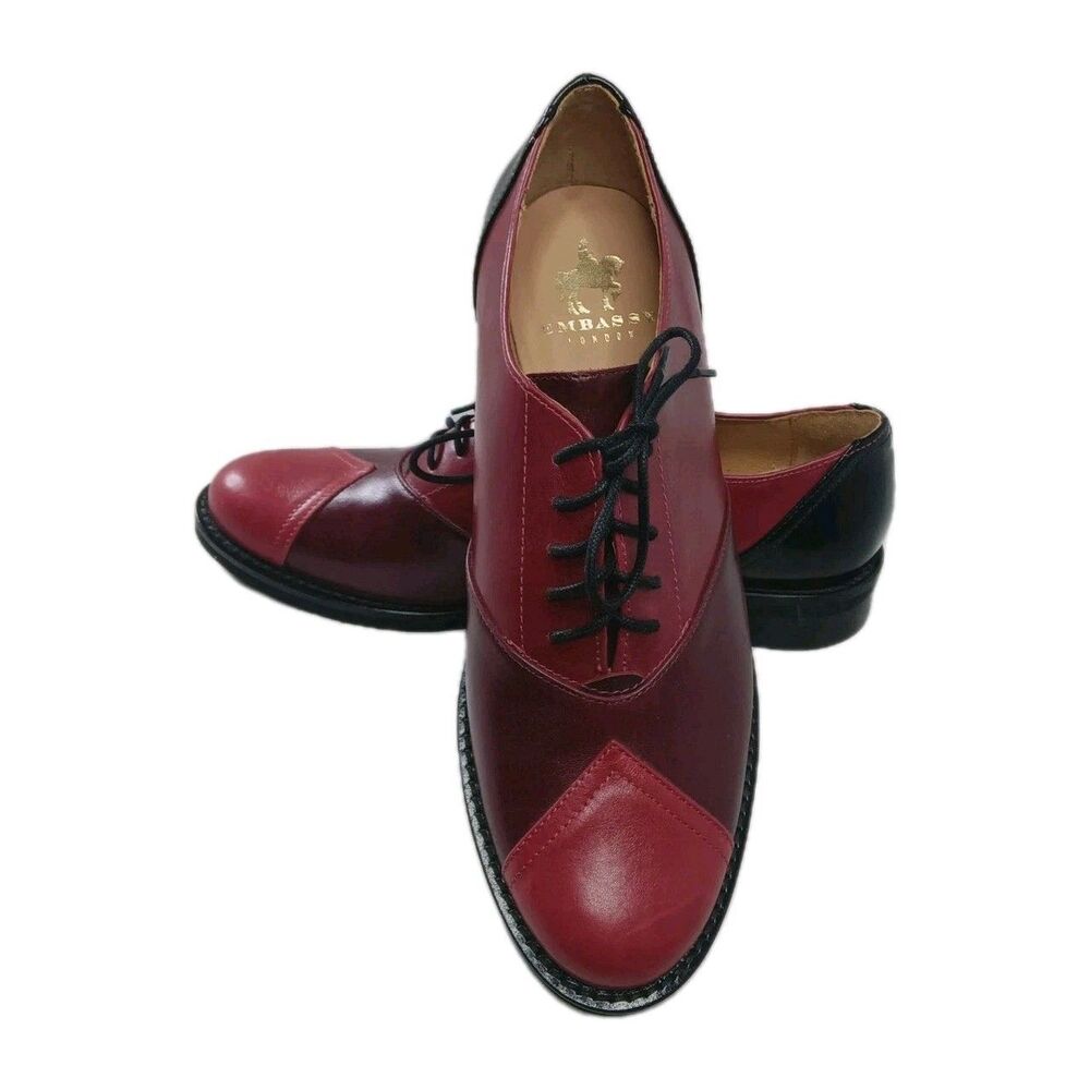 Embassy London Oxford Shoes Women's Size 38 US 7 Multicolor Retail $265